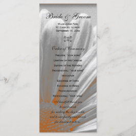 Bröllopsprogram för högdagrar för orange och Grått Program