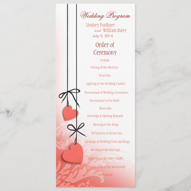 Bröllopsprogram för hörselsträngar program (Framsida)