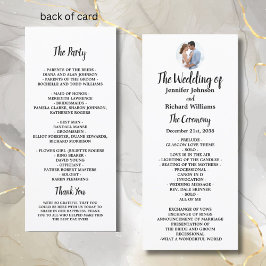 Bröllopsprogram för minimal Elegant av foto