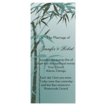 Bröllopsprogram för naturlig bamboo-övertoning