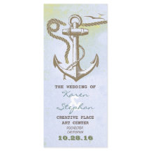 bröllopsprogram för nautisk strand