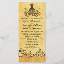 Bröllopsprogram för oktopus-strand program