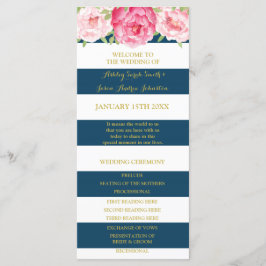 Bröllopsprogram för Rosa av havsyta i marint Rand Program