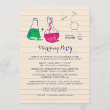 Bröllopsprogram för rosa och Grönt