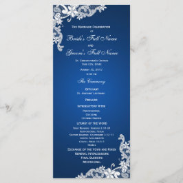 Bröllopsprogram för safir och Blommigt Program