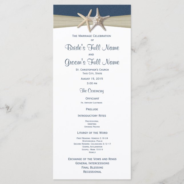 Bröllopsprogram för skarpsill program (Framsida)