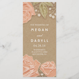 Bröllopsprogram för spädbarns utandning och Rosa r Program