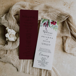 Bröllopsprogram för tropisk Blommigt Program