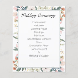 Bröllopsprogram för Vintage av Grönt