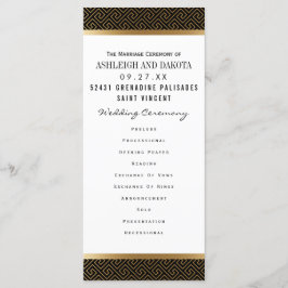 Bröllopsprogram | Formell gyllene geometri på svar Program