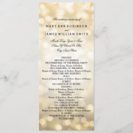 Bröllopsprogram Glitter Ljus Program