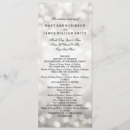 Bröllopsprogram Glitter Ljus Program