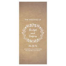 bröllopsprogram i stil med blommigt Wandekraft