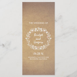 bröllopsprogram i stil med blommigt Wandekraft Program