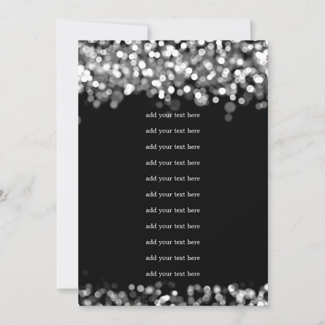 Bröllopsprogram Insats Silverljus Inbjudningar (Framsida)