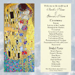 Bröllopsprogram: Kissan av Gustav Klimt Program<br><div class="desc">Enkel att anpassa bröllopsprogrammet. Kissen, Der Kuss (1907-1908) av Klimt är förmodligen Gustav Klimts mest berömd arbete. Han började arbeta med det 1907 och det är höjdpunkten i hans så kallade "gyllene period". Kiss är en vintage av kärlek och bra i Viktorian Era och romantik med ett ungt par med...</div>