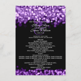 Bröllopsprogram Lila Ljus Inbjudningar