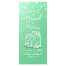 Bröllopsprogram Mason Burk String Ljust grönt Guld