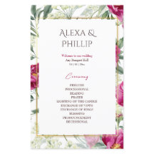 Bröllopsprogram med tidslös Rosa i Romantik