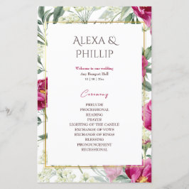 Bröllopsprogram med tidslös Rosa i Romantik