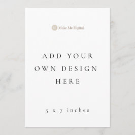 Bröllopsprogram/menyer för dubbla SIDE 5 x 7 tum Meny