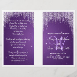 Bröllopsprogram Night Dazzle Lila