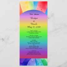 bröllopsprogram och meny för lgbtq bisexual