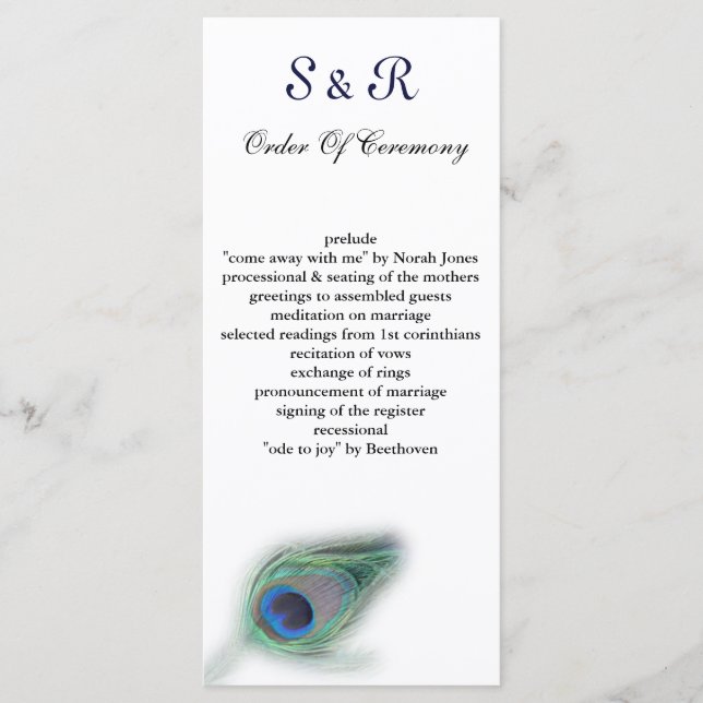 bröllopsprogram program (Framsida)