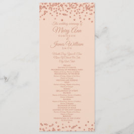 Bröllopsprogram Ro Glitter Guld Konfetti  Program