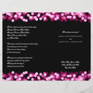 Bröllopsprogram Rosa Hollywood Glam
