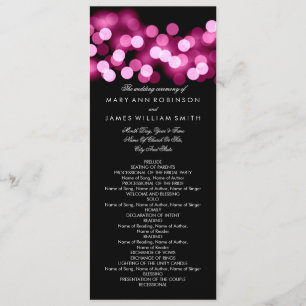 Bröllopsprogram Rosa Hollywood Glam Program
