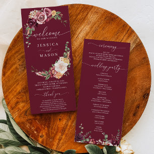  Bröllopsprogram Rustic Land Boho Program
