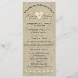 Bröllopsprogram Rustic Linen Program