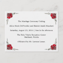 Bröllopsprogram Shalicia Vykort