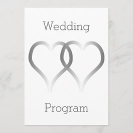 Bröllopsprogram Silver Hearts Program