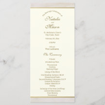 Bröllopsprogram Stone och Guld accent