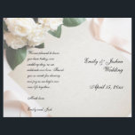 Bröllopsprogram Template Ceremony Modern White<br><div class="desc">Det här moderna vita bröllopsprogrammet är en mall för dig till ge för dina gäster. Byt bara ut vår text mot er för ett helt anpassade bröllopsprogram.</div>