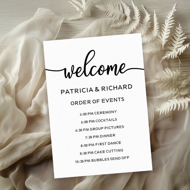 Bröllopsprogram Tidslinje Schema Inbjudningar (Skapare uppladdad)