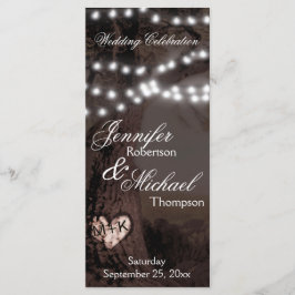 Bröllopsprogram | Träd med Party Ljus Program