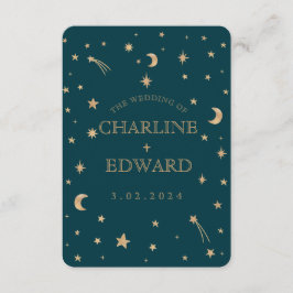 Bröllopsprogram vid marintiska Guld Stars Måne Tilläggskort