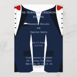 Bröllopsprogrammen anpassningsbar Blue and White G Program