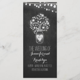 Bröllopsprogrammen Chalkboard Mason Burk Program