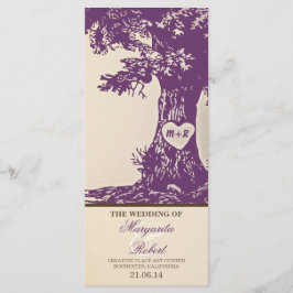 bröllopsprogrammen kärlek vid vintage träd program
