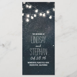 Bröllopsprogrammen Nights Stars och String Ljus Program