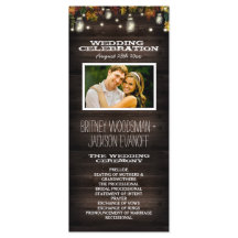 Bröllopsprogrammen Rustic Fall Firefly Mason Burk