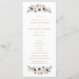 Bröllopsprogrammet Anemone Bouquet Program