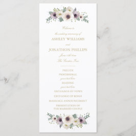 Bröllopsprogrammet Anemone Bouquet Program