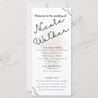 bröllopsprogrammet anpassningsbar jul