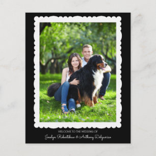 Bröllopsprogrammet anpassningsbar Photo Black and 