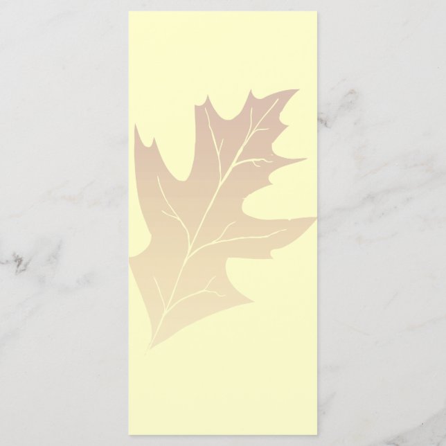 Bröllopsprogrammet Autumn Oak Löv Program (Baksida)